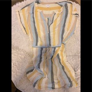 COPY - COPY - Time and Tru Women's Striped Cinch-Waist Dress